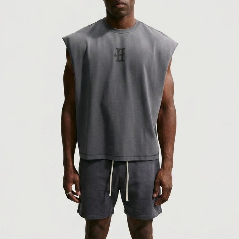 Nike Devin Booker Dri-Fit Book Sleeveless Game Muscle Tank Top Gray Black XL NWT